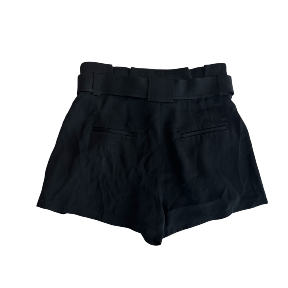 NWOT A.L.C. Black Deliah High-Waist Drapey Satin Shorts, Size 4 - Picture 5 of 5